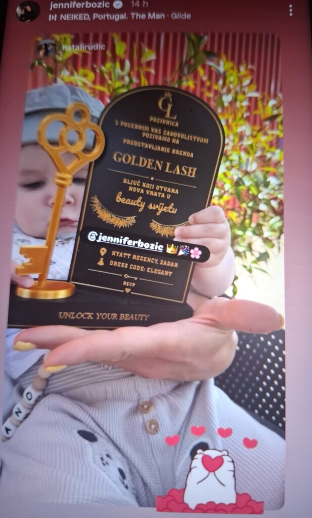 3D print pozivnice za predstavljanje Golden Lash brenda